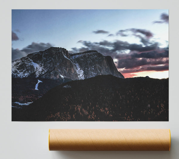 Crimson Sky Peaks Giclee Print