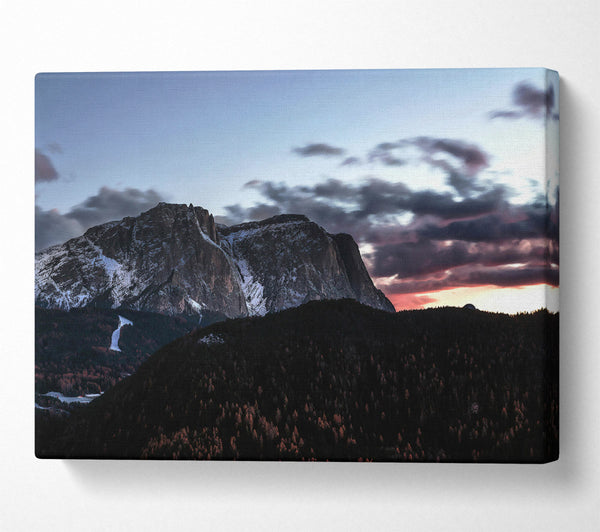  A Canvas Print of Crimson Sky Peaks Canvas Art