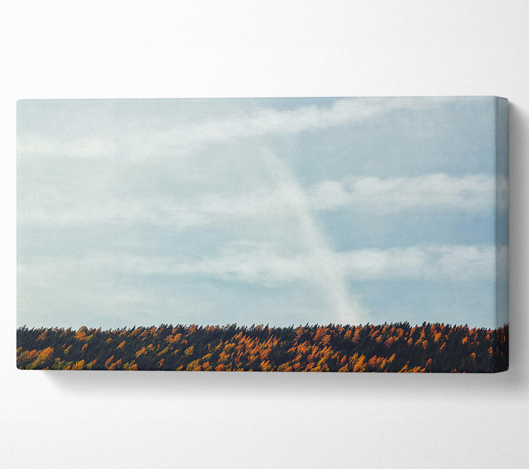  A Canvas Print of White Clouds & Orange Trees Canvas Print
