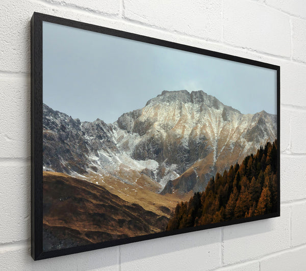Golden Mountainside Snow