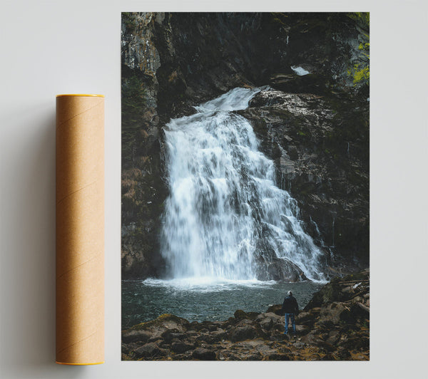 Silver Waterfall Majesty Giclee Print