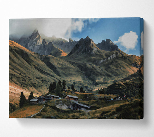  A Canvas Print of Green Mountain Homestead Canvas Wall Art