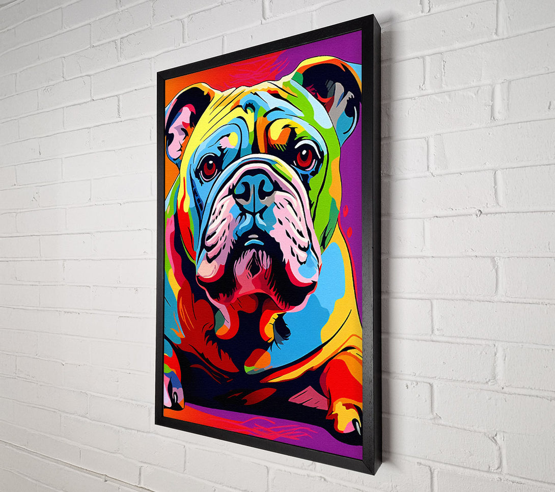  A Canvas Print of Pop Art Bulldog Canvas Print