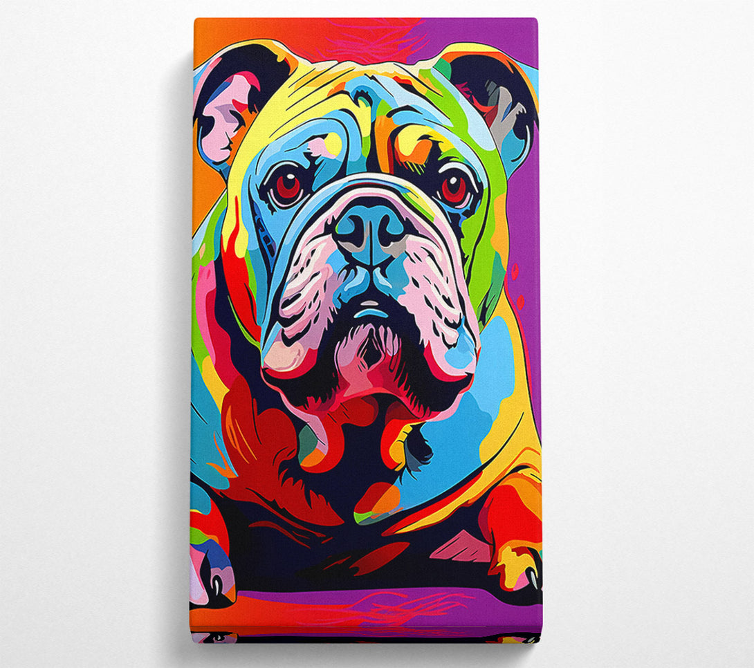  A Canvas Print of Pop Art Bulldog Canvas Print