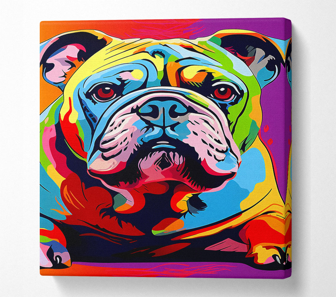  A Canvas Print of Pop Art Bulldog Canvas Print