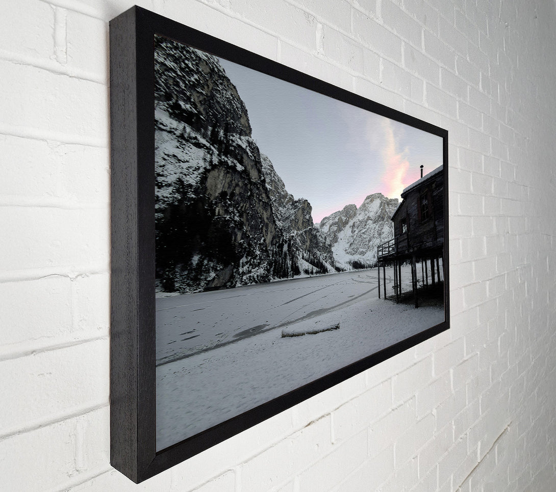  A Canvas Print of Pink Sky Cabin Canvas Wall Art