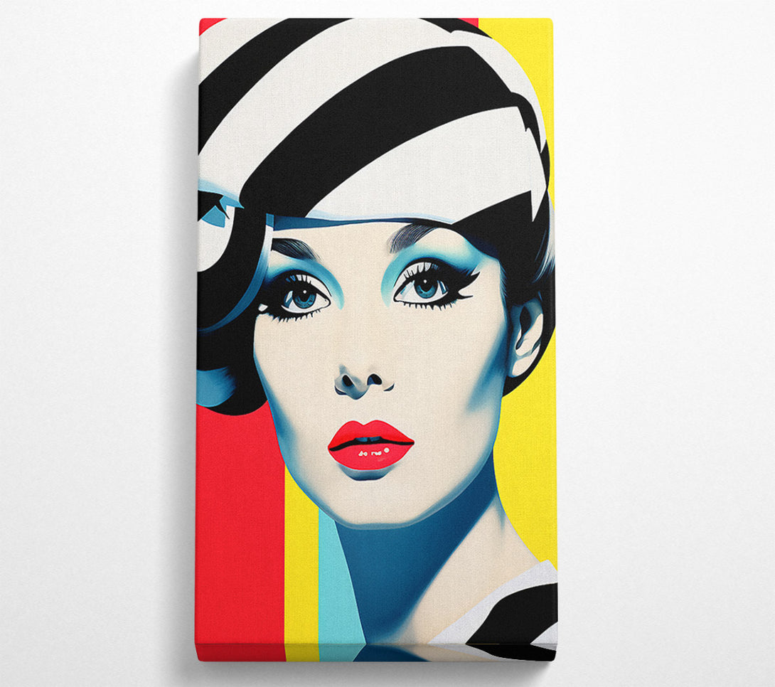  A Canvas Print of Pop Art Fashion Woman Canvas Wall Art