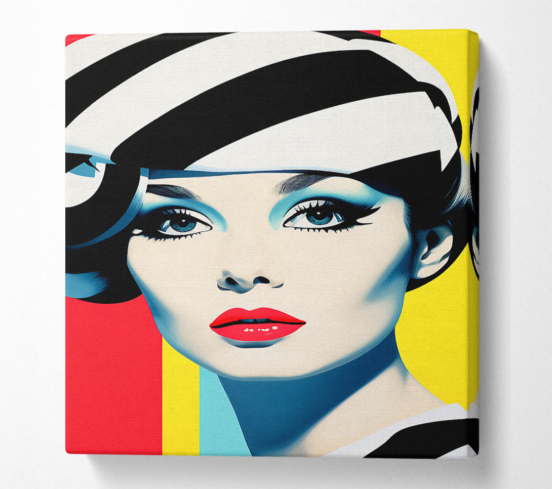  A Canvas Print of Pop Art Fashion Woman Canvas Wall Art