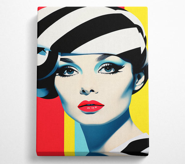  A Canvas Print of Pop Art Fashion Woman Canvas Wall Art