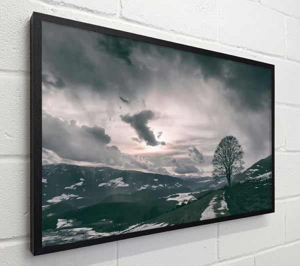 Grey Skies Over Mountains
