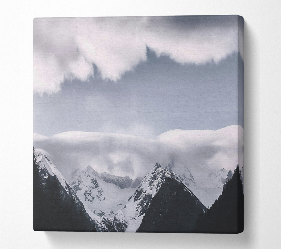  A Canvas Print of White Peaks Under Grey Canvas Print