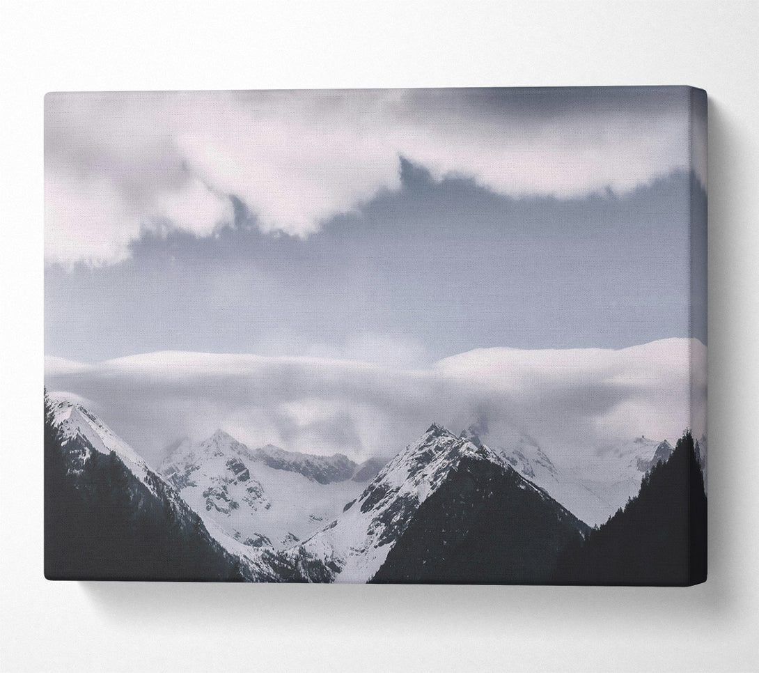  A Canvas Print of White Peaks Under Grey Canvas Print