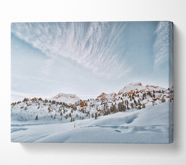 A Canvas Print of White Mountain Serenity Canvas Wall Art