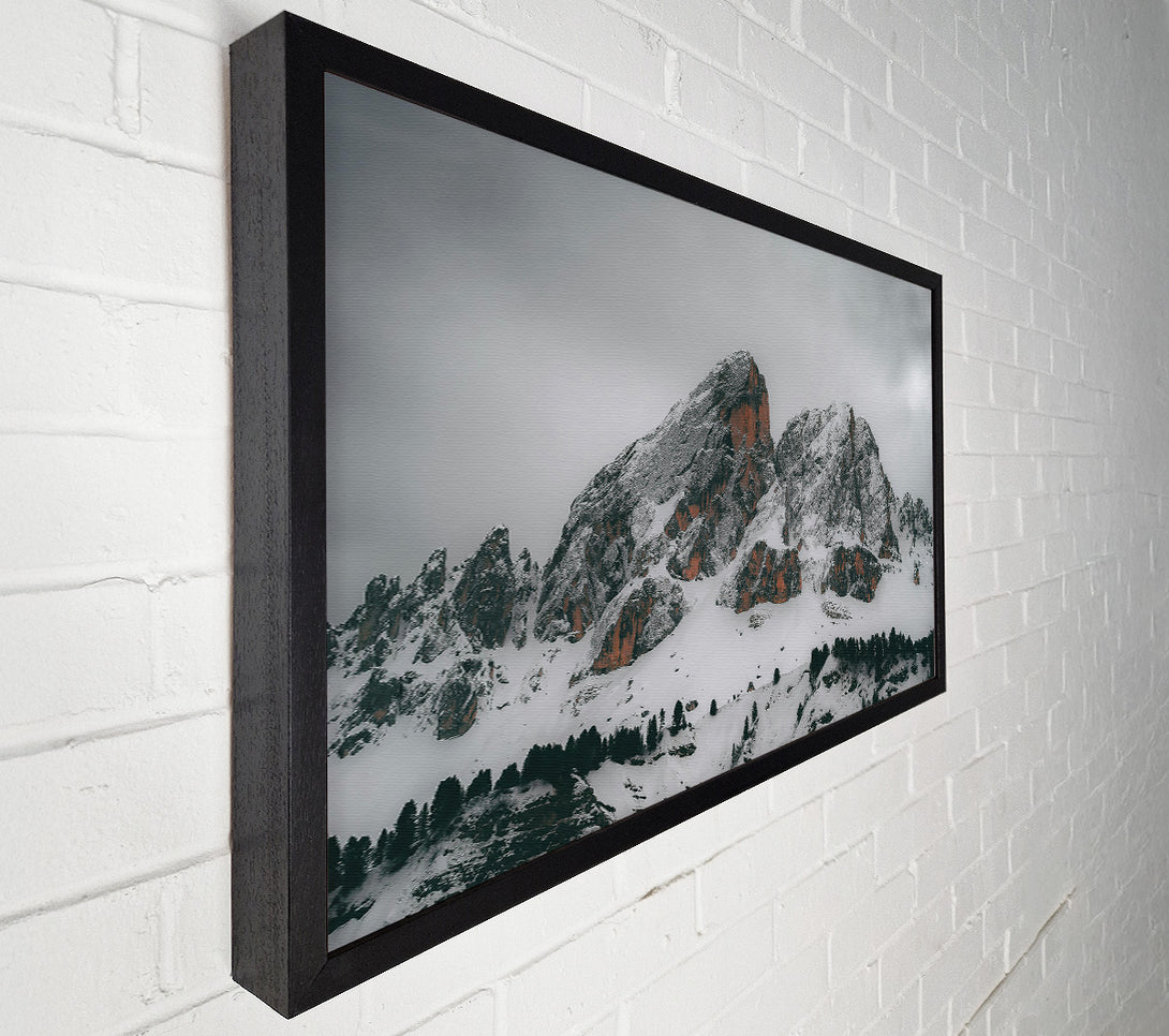  A Canvas Print of Crimson Winter Peak Canvas Print