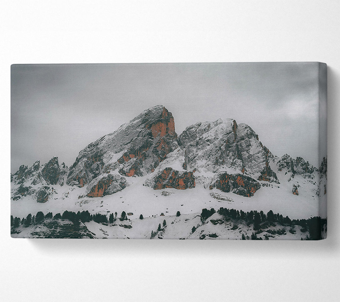  A Canvas Print of Crimson Winter Peak Canvas Print