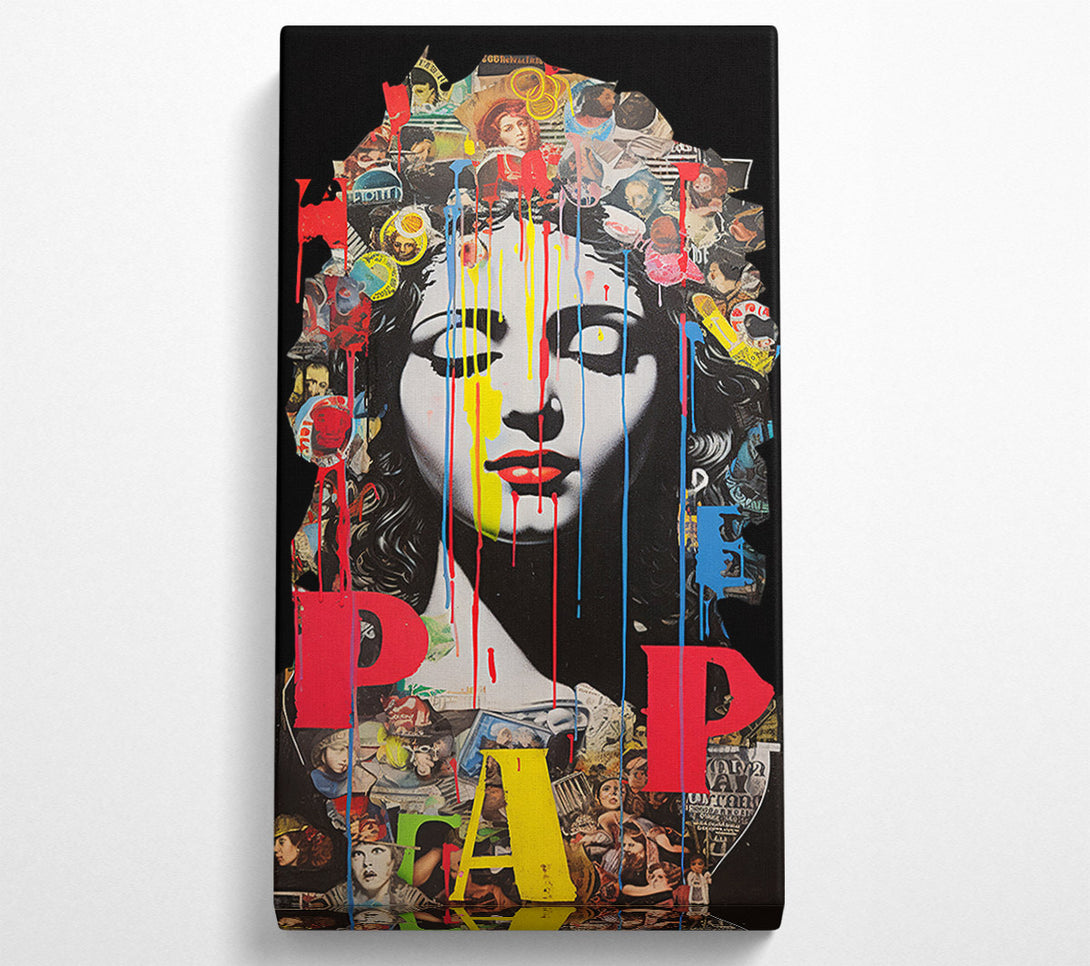  A Canvas Print of Pop Art Urban Woman Canvas Art