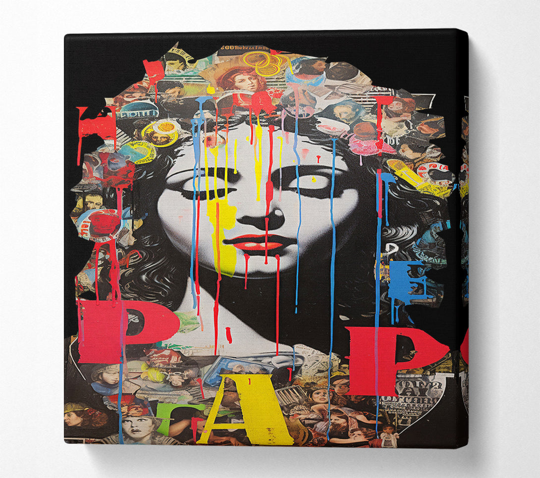  A Canvas Print of Pop Art Urban Woman Canvas Art