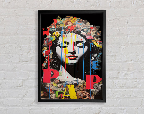 Pop Art Urban Woman Framed Print