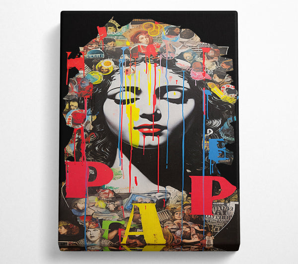  A Canvas Print of Pop Art Urban Woman Canvas Art