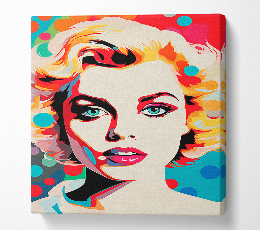  A Canvas Print of Pop Art Woman Vintage Canvas Wall Art
