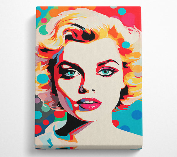  A Canvas Print of Pop Art Woman Vintage Canvas Wall Art