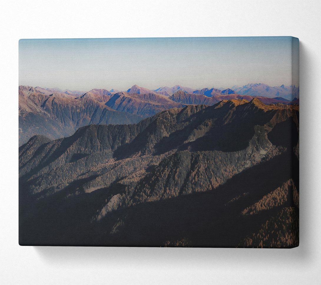 A Canvas Print of Crimson Mountain Shadows Canvas Art