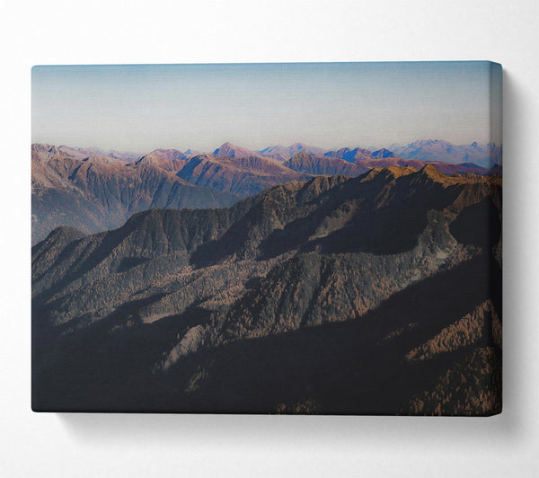  A Canvas Print of Crimson Mountain Shadows Canvas Art