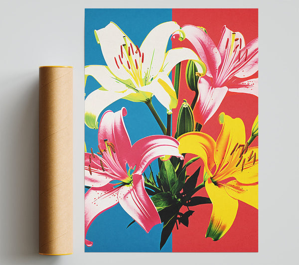 Pop Lillies Poster