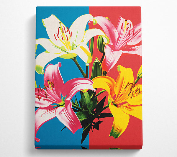  A Canvas Print of Pop Lillies Canvas Art