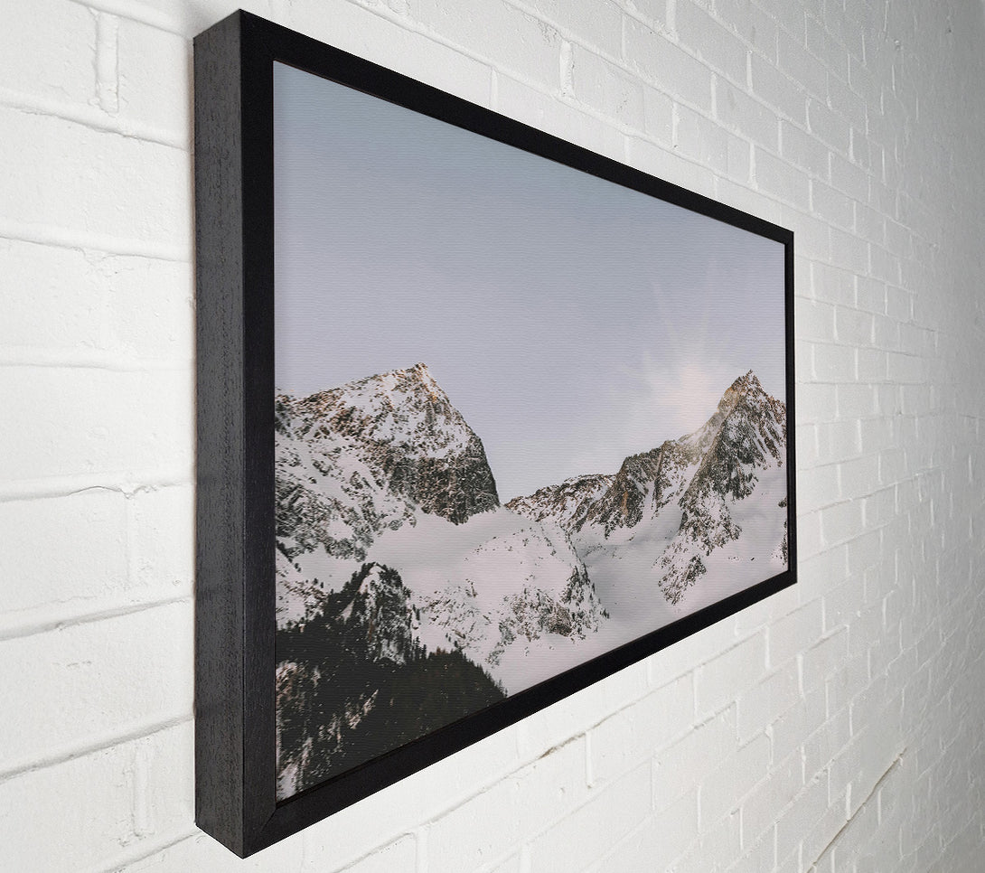  A Canvas Print of White Sky Mountains Canvas Print
