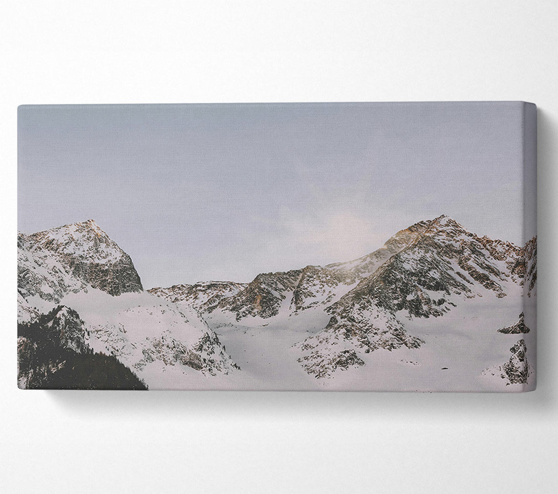  A Canvas Print of White Sky Mountains Canvas Print
