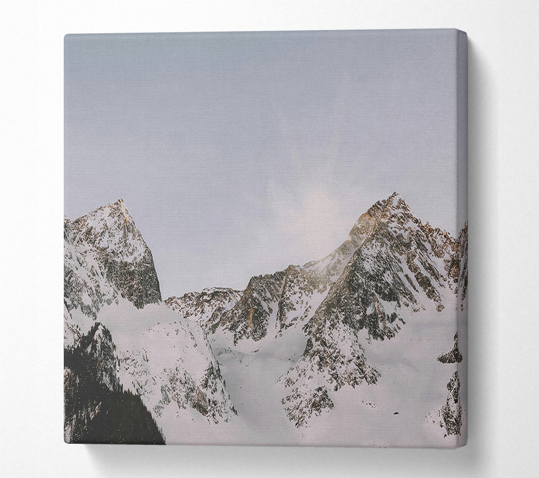  A Canvas Print of White Sky Mountains Canvas Print