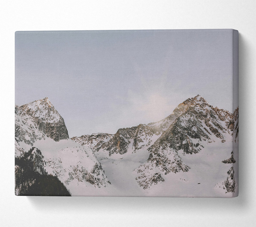  A Canvas Print of White Sky Mountains Canvas Print