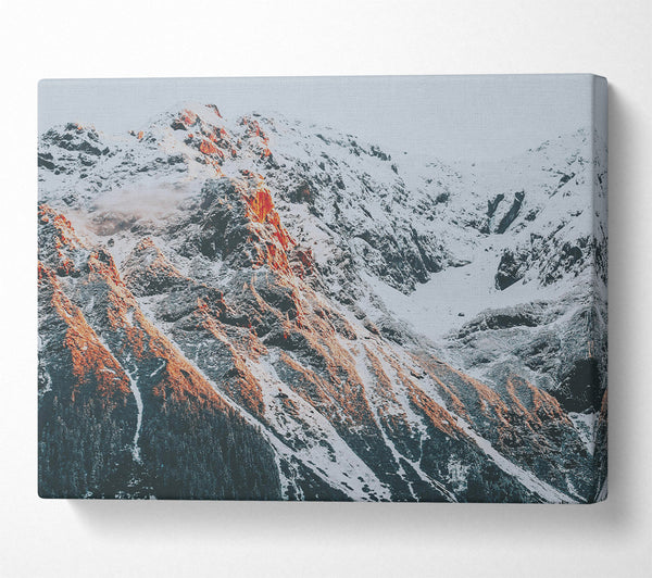 A Canvas Print of Orange Light On Snow Canvas Art