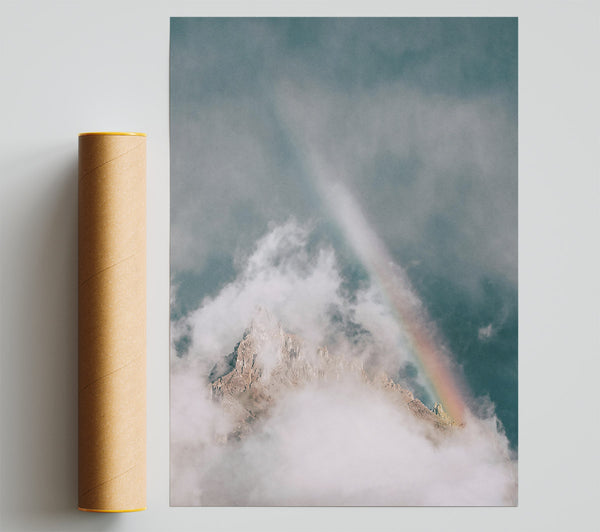 Blue Sky Rainbow Peak Giclee Print
