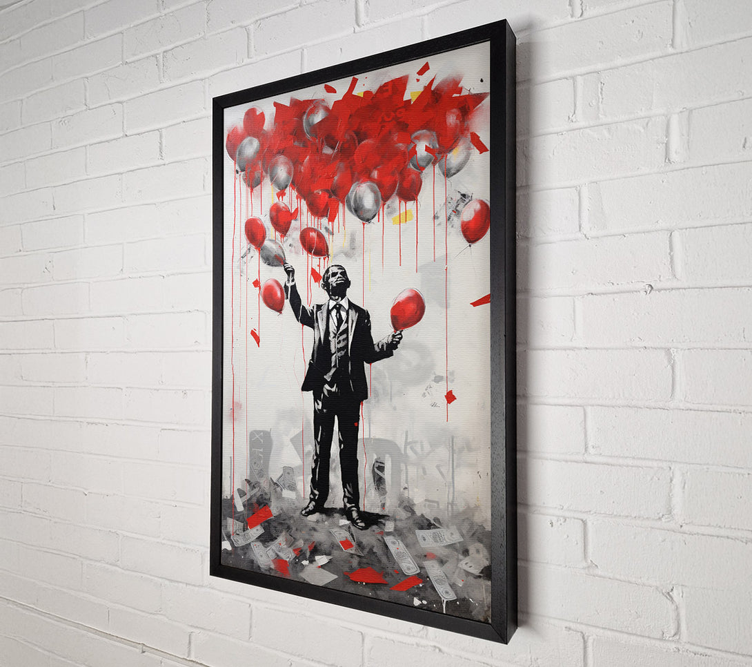  A Canvas Print of Popping Balloons Canvas Print