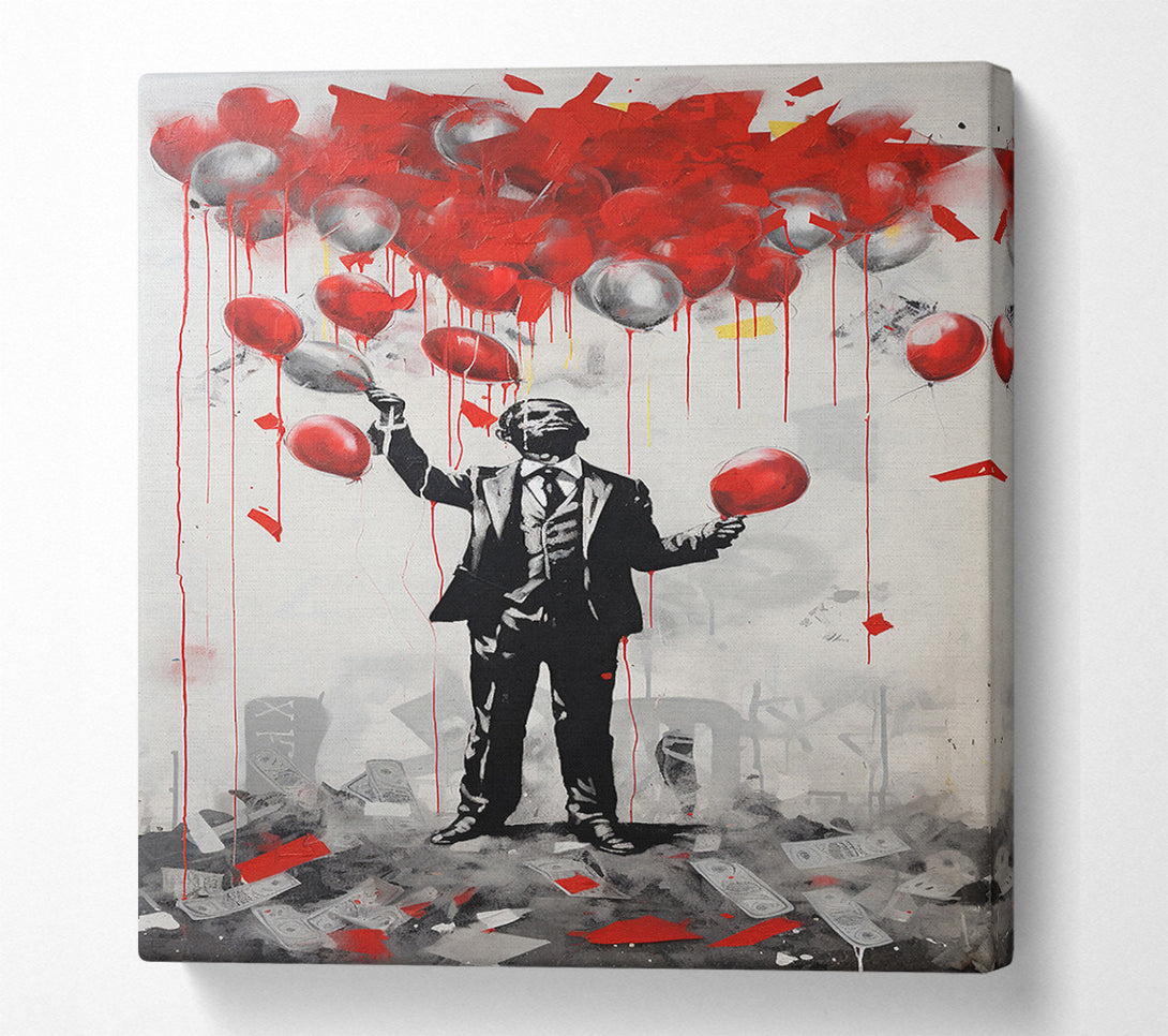  A Canvas Print of Popping Balloons Canvas Print