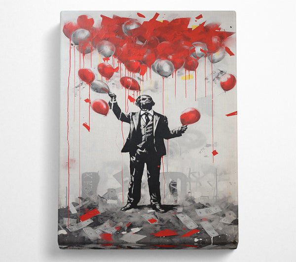  A Canvas Print of Popping Balloons Canvas Print