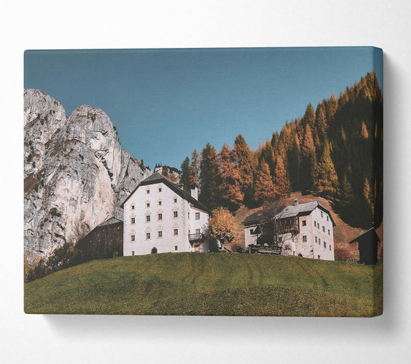  A Canvas Print of White House Mountainside Escape Canvas Wall Art