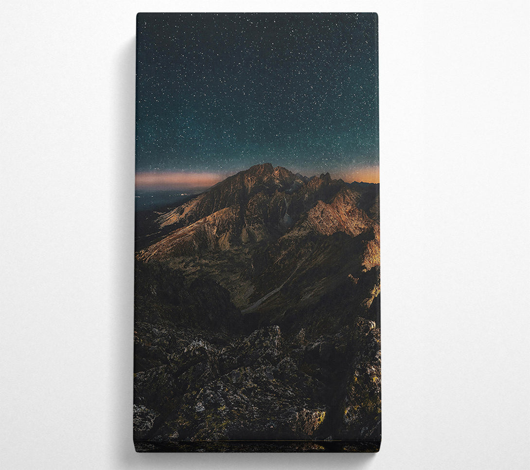  A Canvas Print of Black Night Mountains Canvas Art