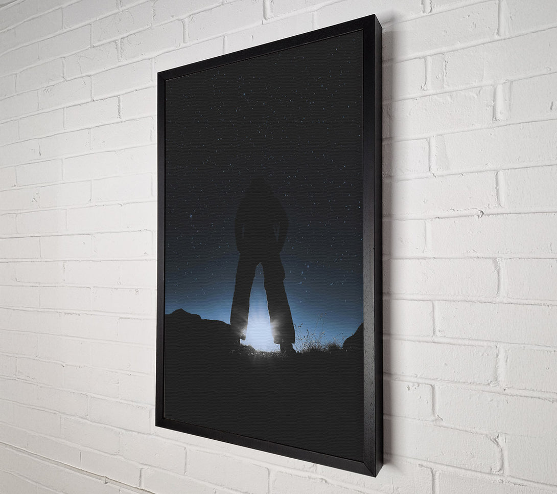  A Canvas Print of Blue Night Silhouette Canvas Wall Art
