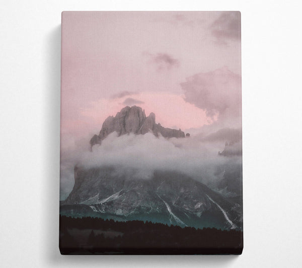  A Canvas Print of Pink Sky Mountain Peak Canvas Art