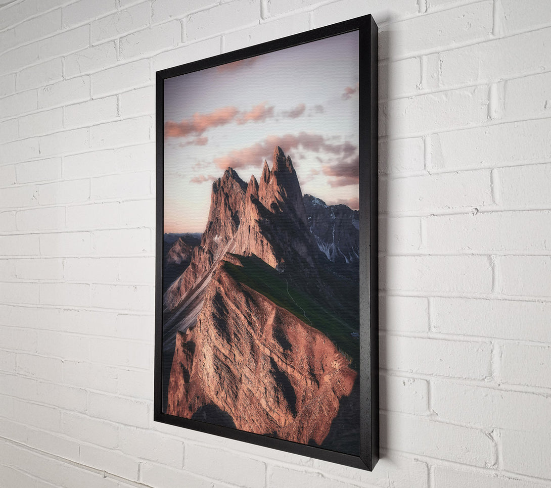  A Canvas Print of Rose-Tinted Mountainscape Canvas Art