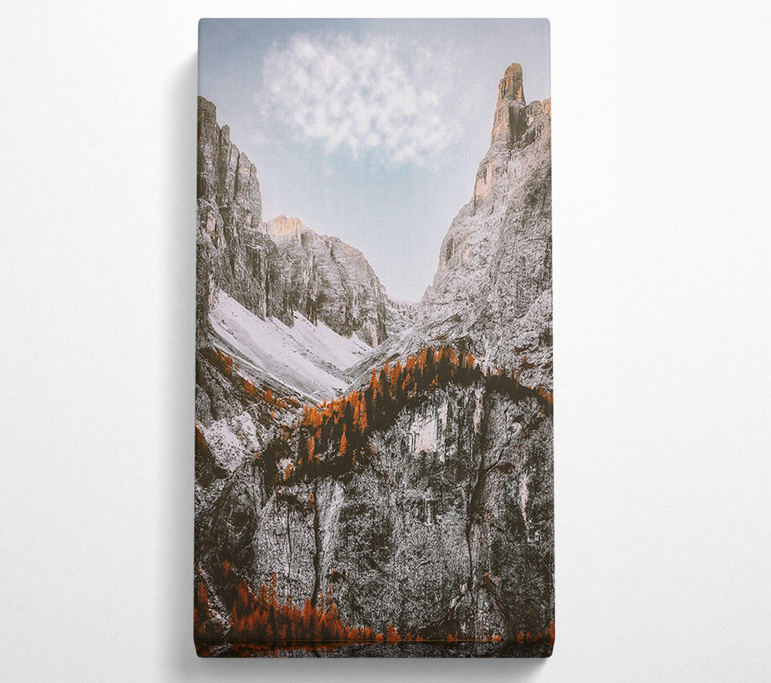  A Canvas Print of Orange Mountain Valley. Canvas Wall Art