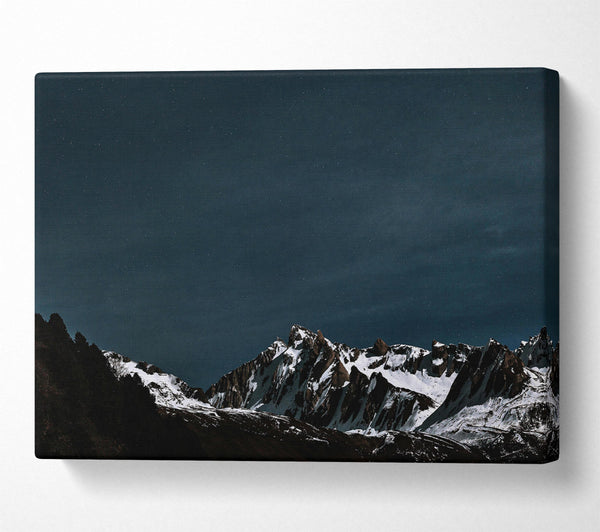  A Canvas Print of Midnight Blue Peaks Canvas Wall Art