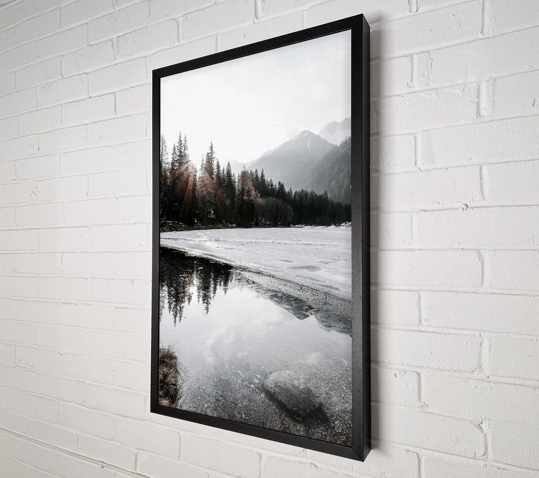 A Canvas Print of White Sun Reflections Canvas Art