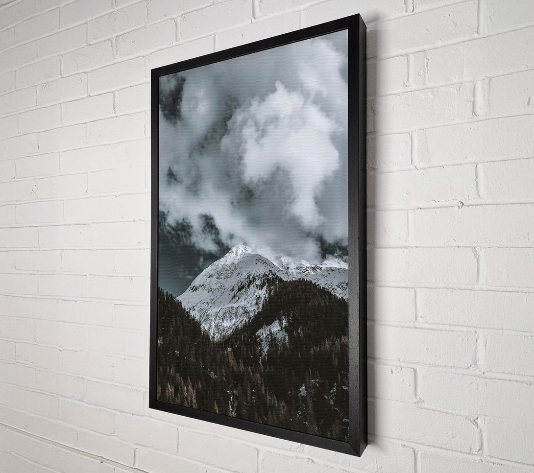  A Canvas Print of White Peak Under Clouds Canvas Art