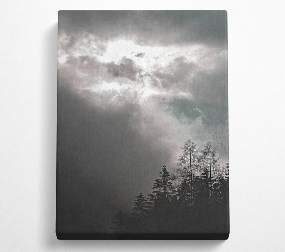  A Canvas Print of Grey Skies Strike Canvas Wall Art