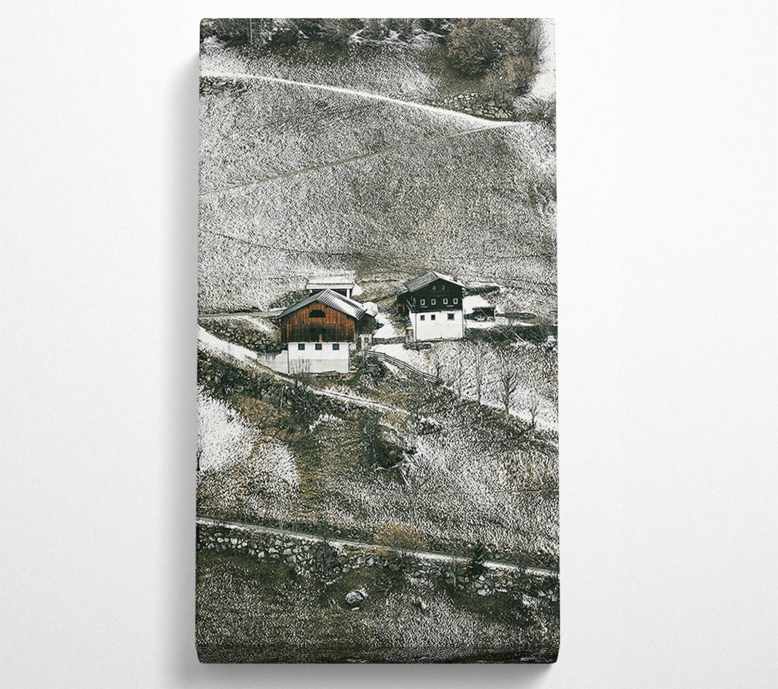  A Canvas Print of White Winter Homes Canvas Art