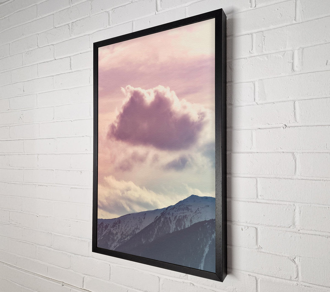 A Canvas Print of Pink Cloud Over Peaks Canvas Print